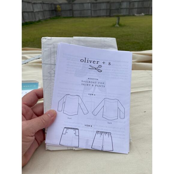 Oliver + s sailboat, top skirt and pants 6-12M 12-18M 18-24M 2T-3T pattern - Picture 3 of 3